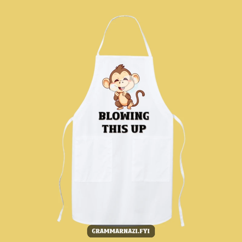 Funny Monkey Apron: Mischievous Prankster For Kitchen And Hilarious Gift