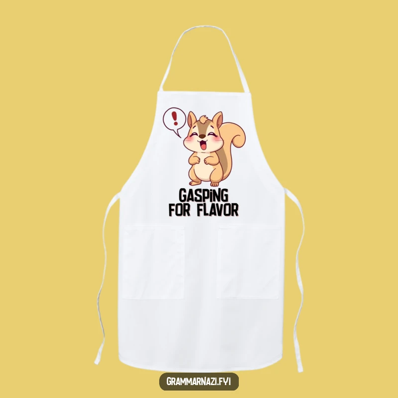 Funny Squirrel Gasp Apron: Cook with Dramatic Flair