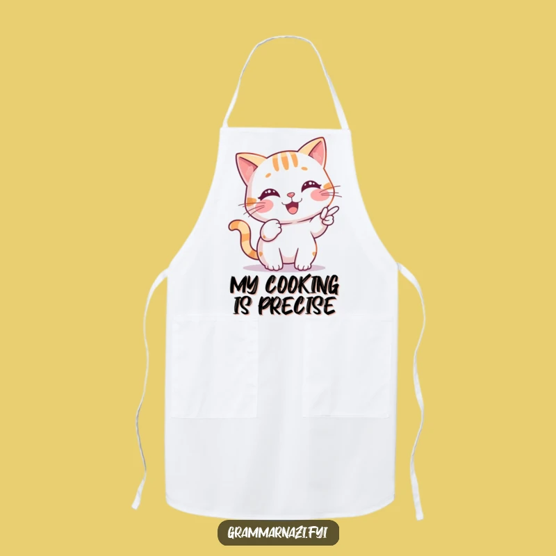 Grammar Cat Funny Apron: Precise Editor, Kitchen Gift