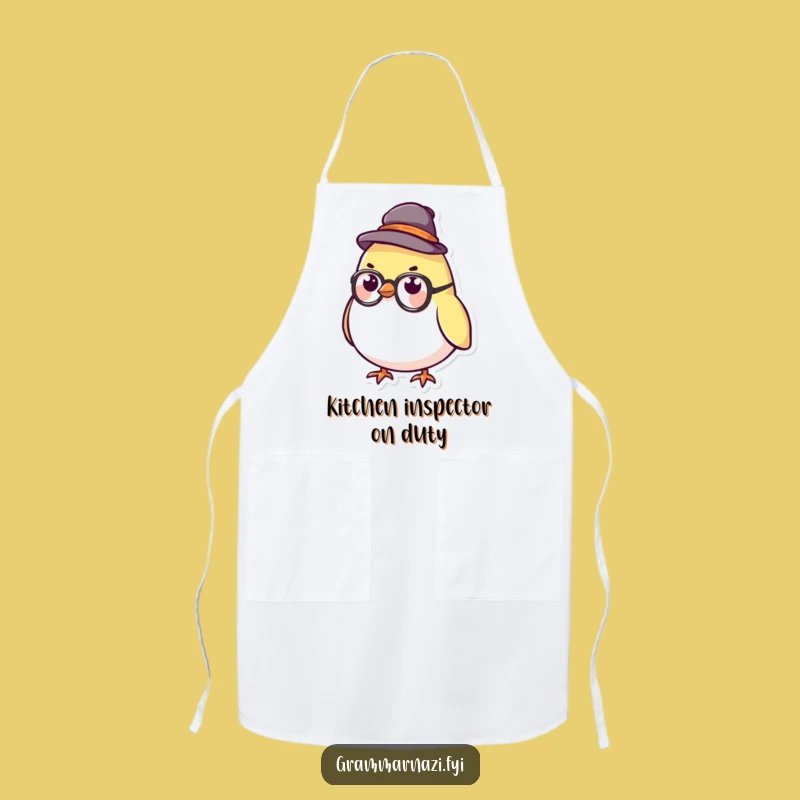 Wise Owl Funny Apron: Stern Scholar, Kitchen Gift for Cooks