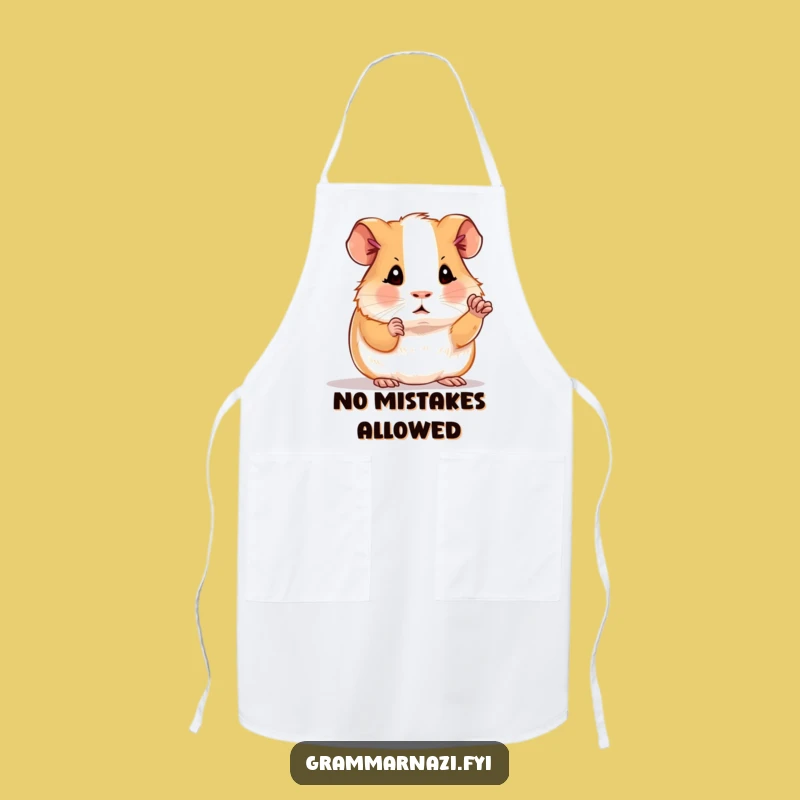 Funny Guinea Pig Chef Apron: Hilarious Kitchen Wear for Punctuation-Perfect Cooks