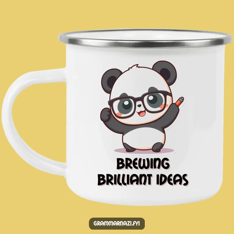 Funny Panda Scholar Camping Mug: Hilarious & Durable Professor for Outdoors