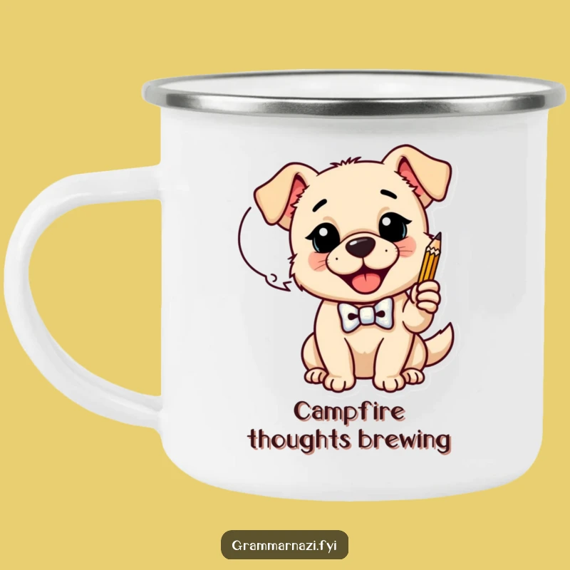 Funny Dog Bow Tie Camping Mug: Adventure Brainstorming, Perfect Funny Gift