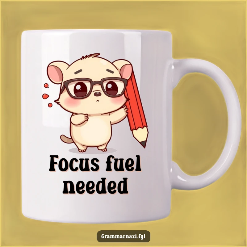 Funny Determined Creature Mug: Spectacled Pointer, Perfect Humorous Gift!