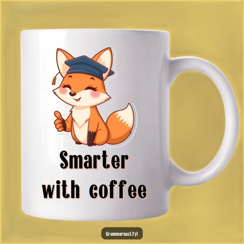 Funny Fox Graduation Mug - Cheerful Congrats Gift for Graduates