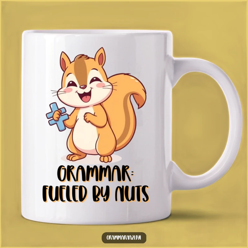 Funny Grammar Squirrel Mug: Perfect Gift for Punctuation Pros