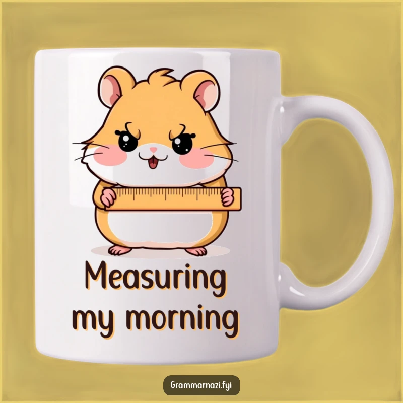 Serious Hamster Funny Mug: Ruler Holder, Perfect Gift for Teachers