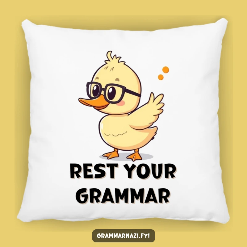 Funny Grammar Duck Pillow: Comfort Meets Correctness for Your Home