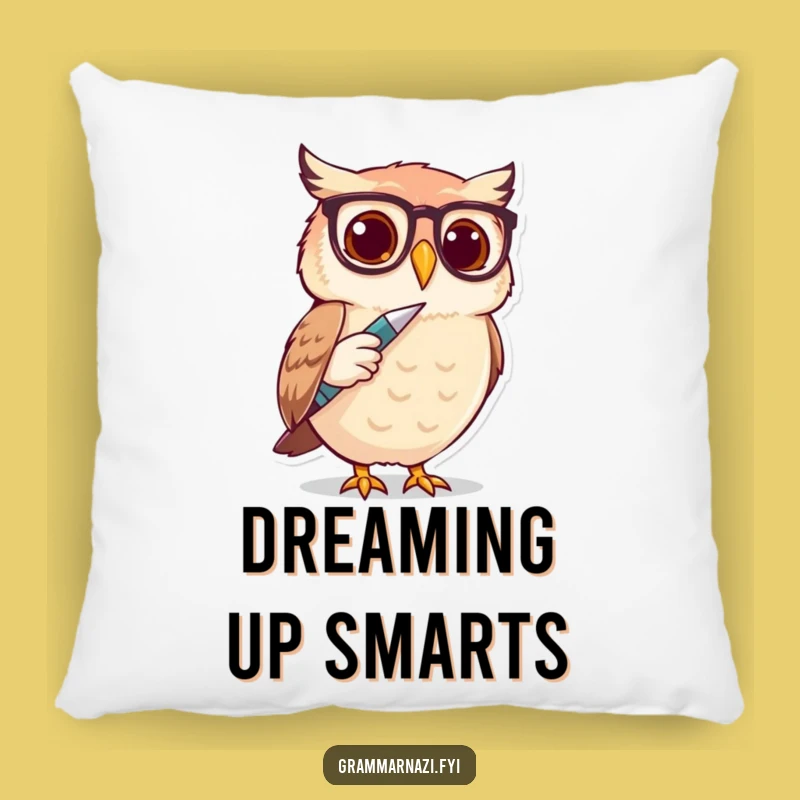 Funny Owl Spectacle Writer Pillow - Comfy and Hilarious Accent for Your Couch