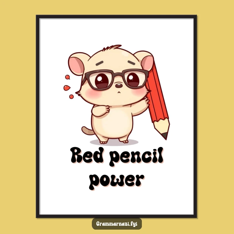 Funny Determined Creature Digital Print: Spectacled Pointer Art, Perfect Motivational Decor!