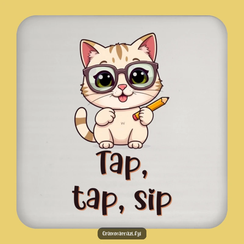 Funny Cat Scholar Coasters: Hilarious Protection for Tables, Cat Lover Style