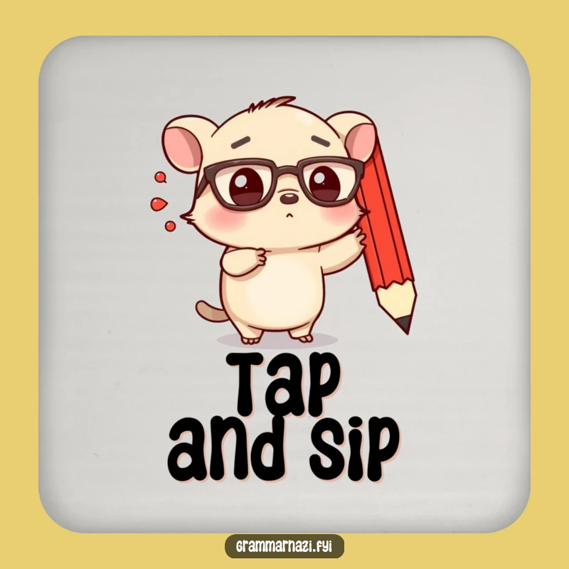 Funny Determined Creature Coaster: Spectacled Pointer, Perfect Humorous Table Gift!