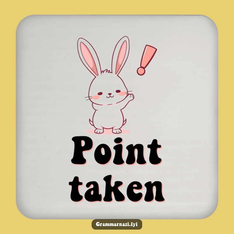 Funny Rabbit Exclamation Coaster: Protects Surfaces Determined Point, Perfect Funny Gift for Tables
