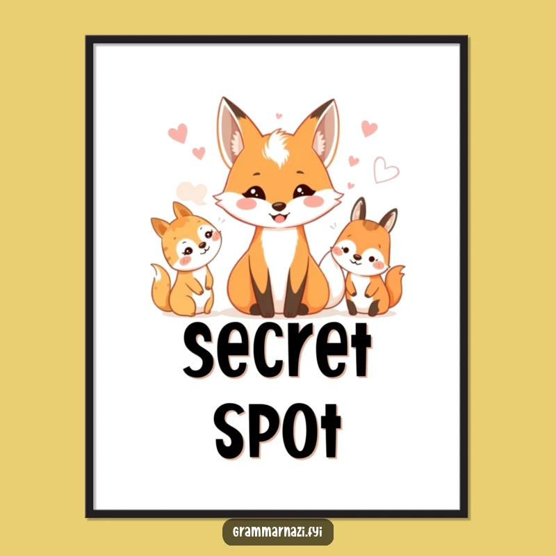 Funny Fox Woodland Whispers Poster: Decorate with Forest Tales