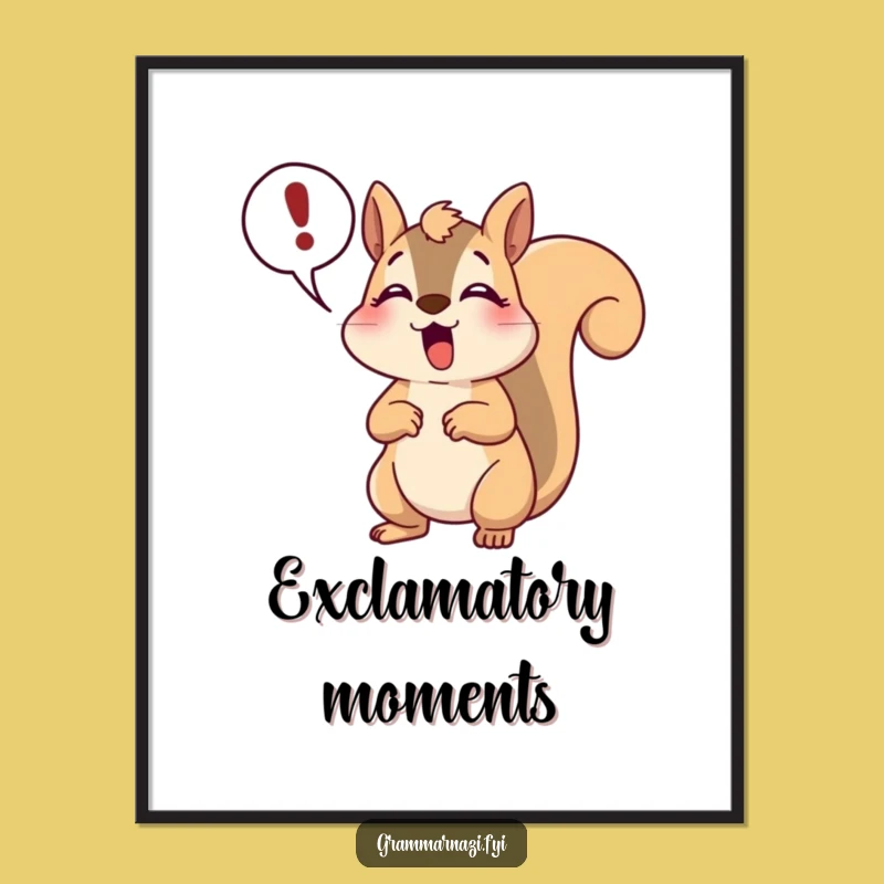 Funny Squirrel Gasp Poster: Add Drama and Delight to Your Walls