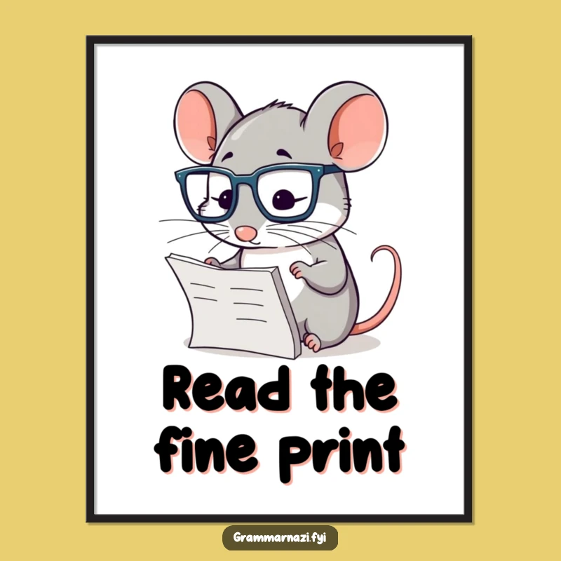 Funny Mouse Scholar Poster: Hilarious Intellectual Art for Your Walls!
