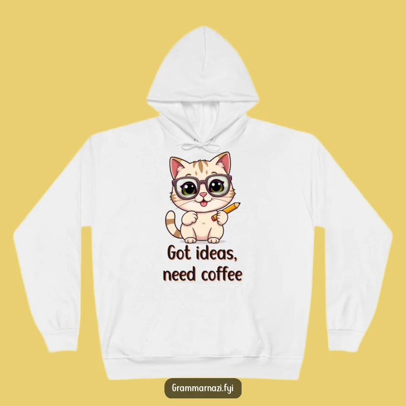 Cozy Funny Cat Scholar Hoodie: Warm & Hilarious Gift for Feline Intellectuals