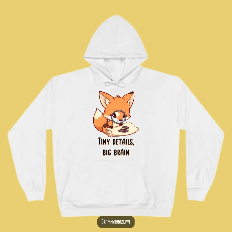 Cozy Funny Fox Detective Hoodie: Warm Humor for Cold Days