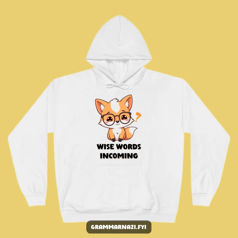 Funny Fox Hoodie: Cozy Spectacled Fox Hoodie, Warm Literary Gift