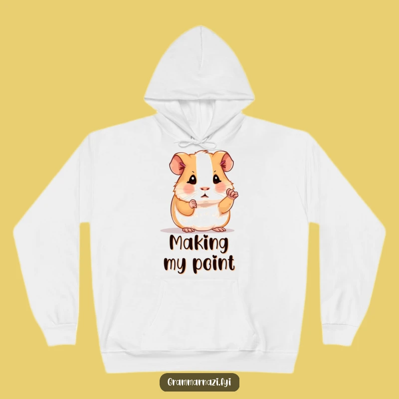 Funny Guinea Pig Hoodie: Cozy and Hilarious Wear for Punctuation Perfectionists
