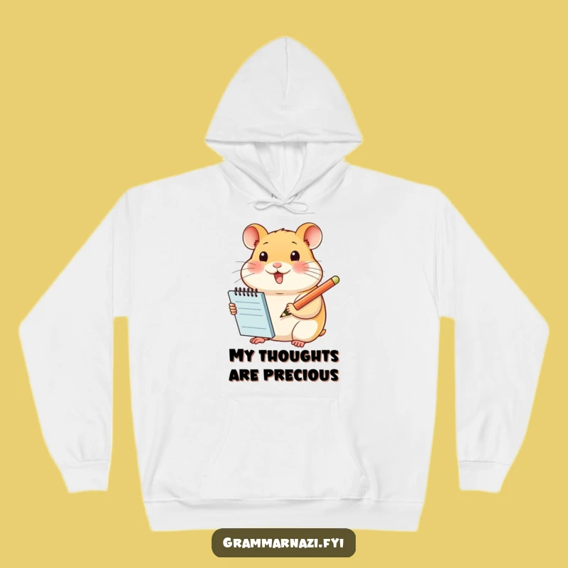 Funny Hamster Hoodie: Cozy and Hilarious Wear for Aspiring Scribes and Comedians