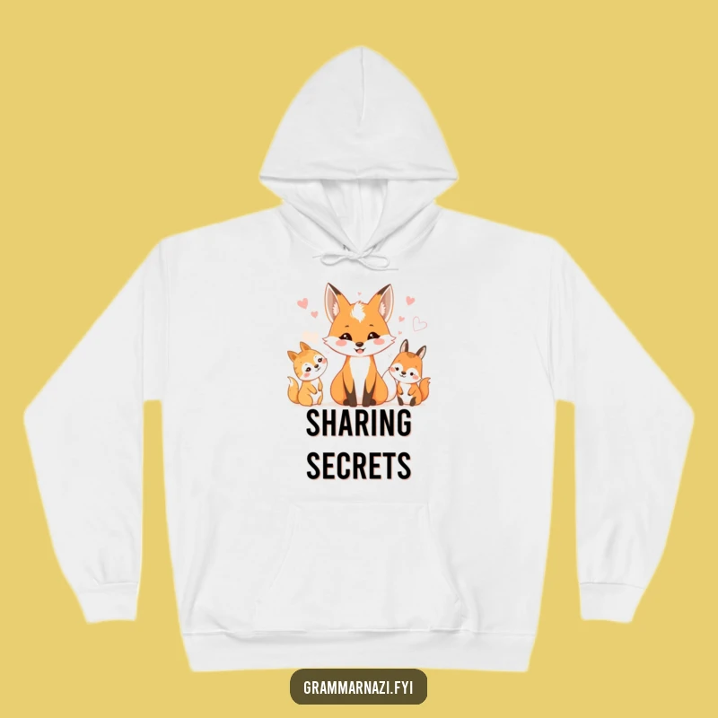 Cozy Funny Fox Woodland Whispers Hoodie: Share Warmth and Laughter