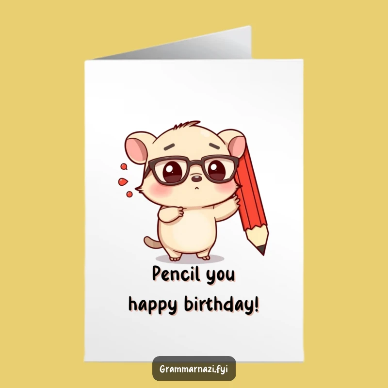 Free Printable Birthday Card: Focused Creature, Humorous DIY Downloadable Gift