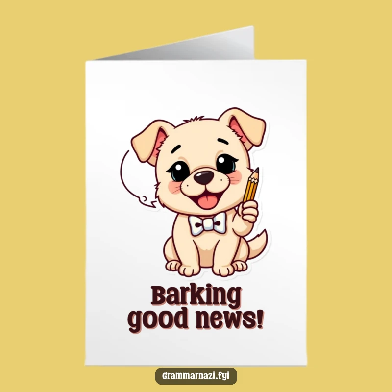 Free Printable Congrats Card: Funny Dog Bow Tie Planner, Hilarious Downloadable Gift!