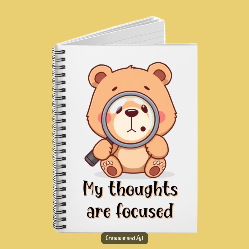 Funny Bear Comma Notebook: Jot Down Ideas with Grammatical Flair