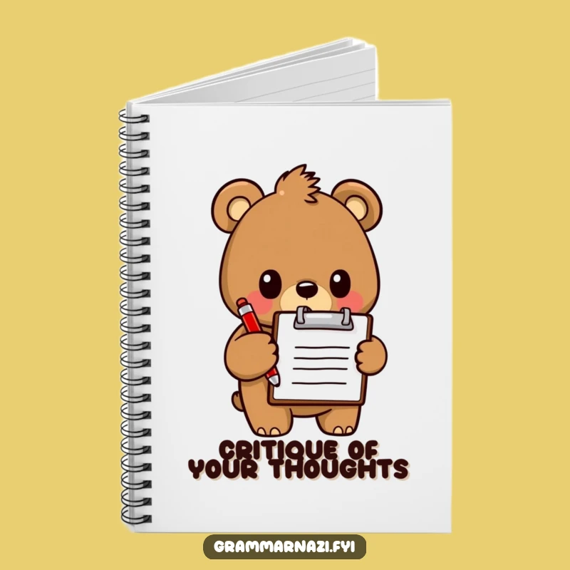 Funny Bear Notebook: Inspector Bear's Notes, Hilarious Management Journal Gift