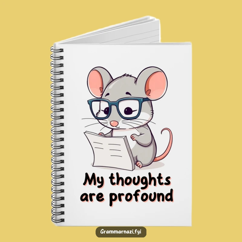 Funny Mouse Scholar Notebook: Jot Down Ideas with Intellectual Wit!