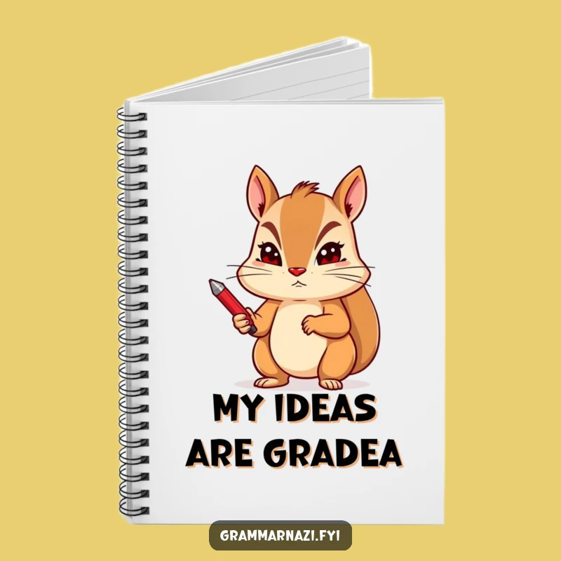 Funny Squirrel Editor Notebook - Jot Down Ideas Sternly - Perfect Gift
