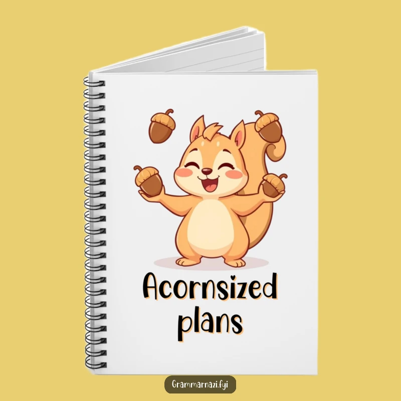 Funny Squirrel Notebook: Jot Down Ideas with Acorn Juggling Inspiration