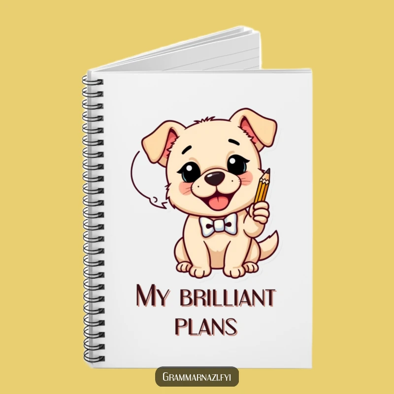 Funny Dog Bow Tie Notebook: Jot Down Ideas, Perfect Funny Gift