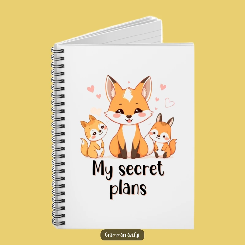 Funny Fox Woodland Whispers Notebook: Jot Down Your Forest Secrets