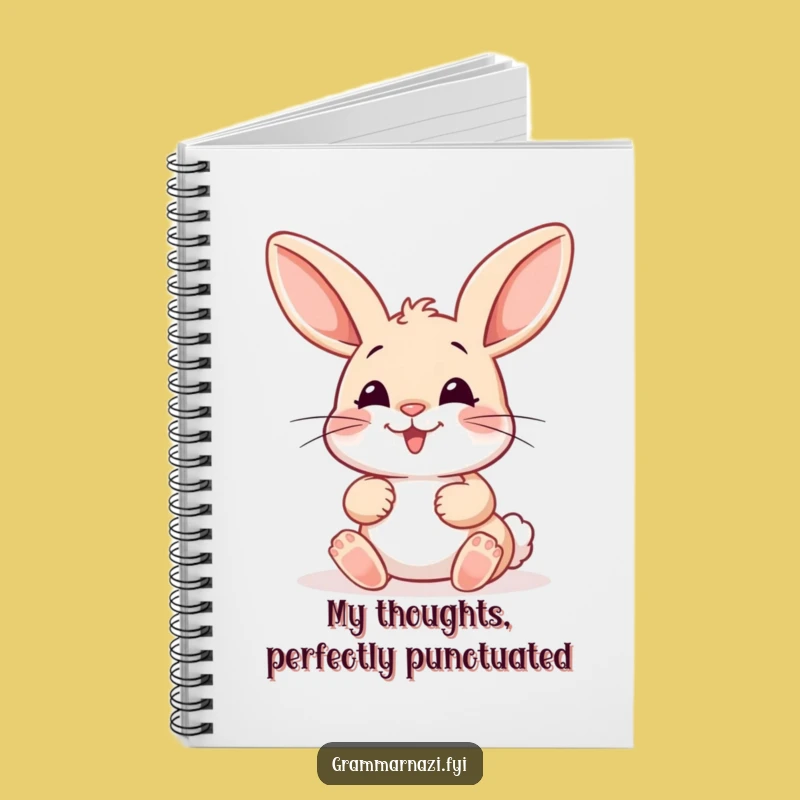 Funny Bunny Grammar Notebook: Perfect for Jotting Down Punctuation Puns