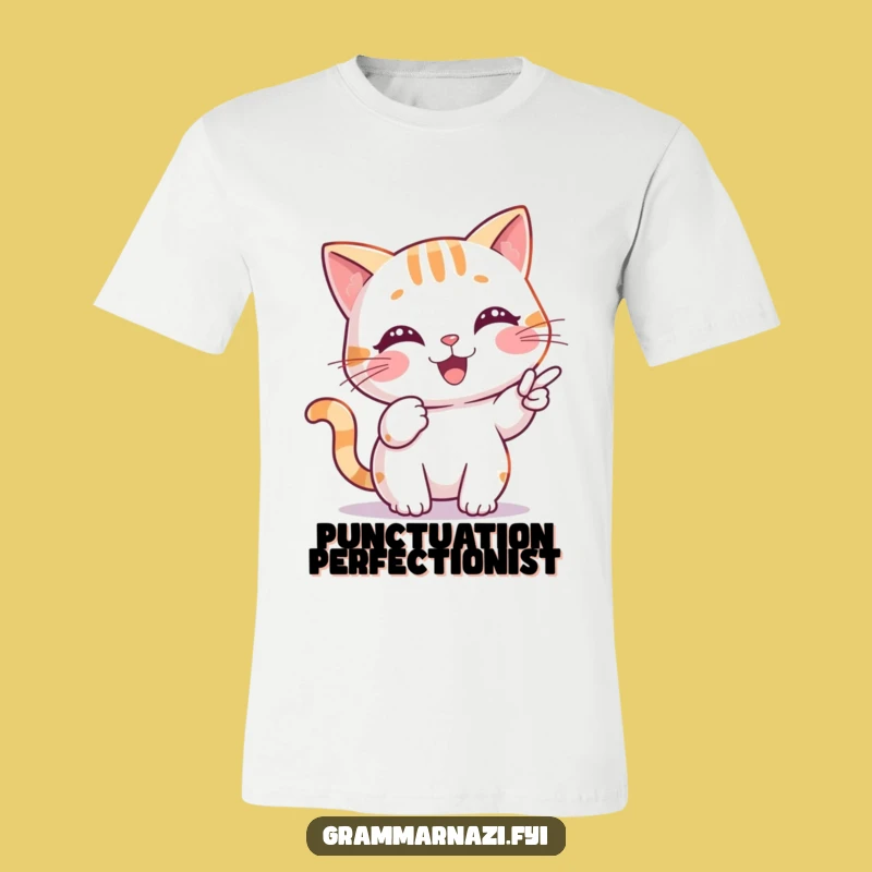 Editor Cat Funny T-Shirt: Comma Correcter, Quirky Gift for Proofreaders