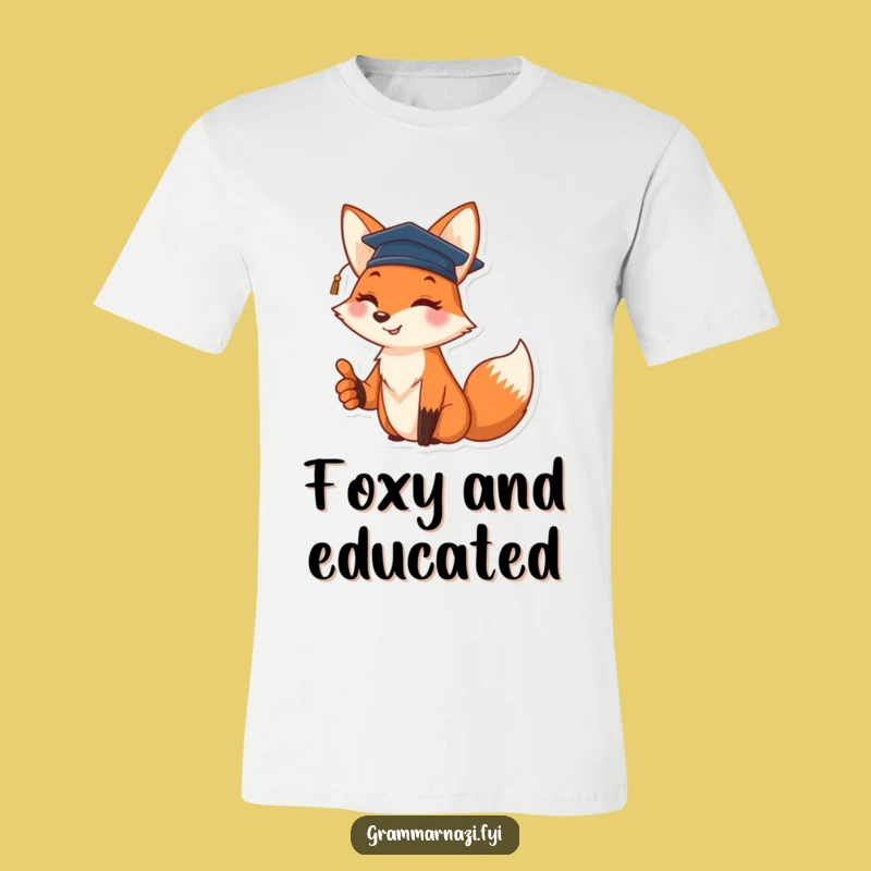 Funny Fox Graduate T-Shirt - Cheerful Thumbs Up - Ideal Gift