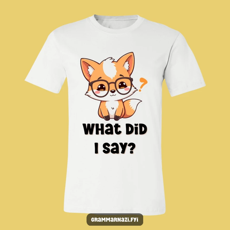 Funny Fox T-Shirt: Spectacled Fox Studies Quotes, Hilarious Book Lover Tee