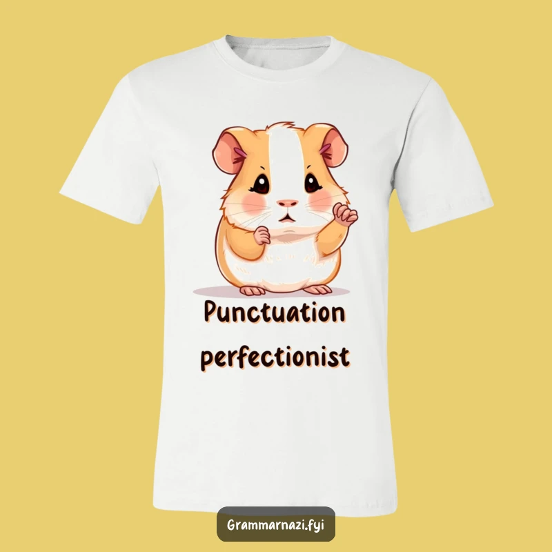 Funny Guinea Pig Grammar T-Shirt: Wear Your Punctuation Pride with Hilarious Style