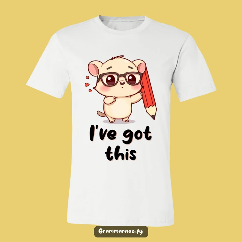 Funny Determined Creature T-Shirt: Spectacled Pointing Fun, Perfect Humorous Apparel!