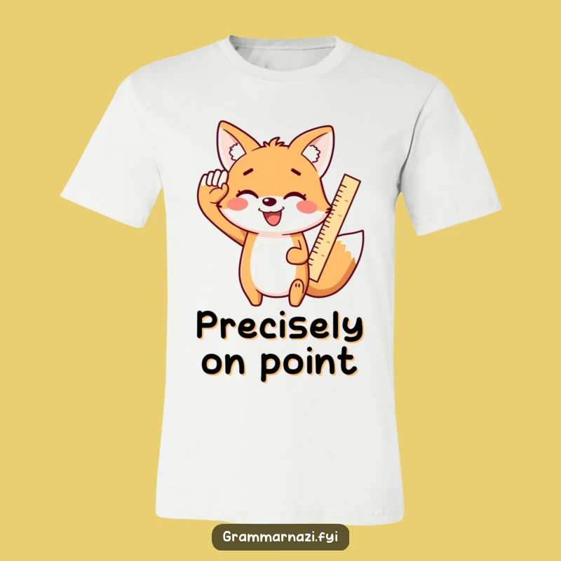 Funny Kawaii Fox Salute Tee, Enthusiastic Ruler Shirt Gift