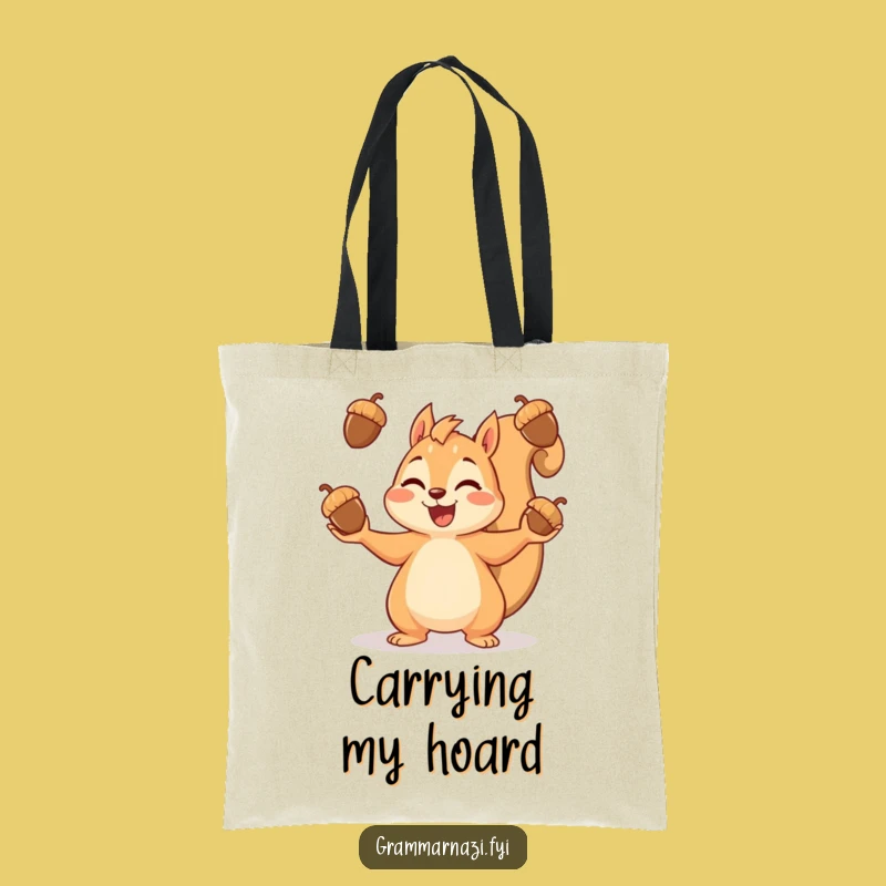 Funny Squirrel Tote Bag: Carry Your Essentials with Acorn Juggling Cheer